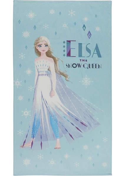 Frozen Elsa Snow Queen Disney Lisanslı Kadife Plaj Havlusu 70 x 130 cm