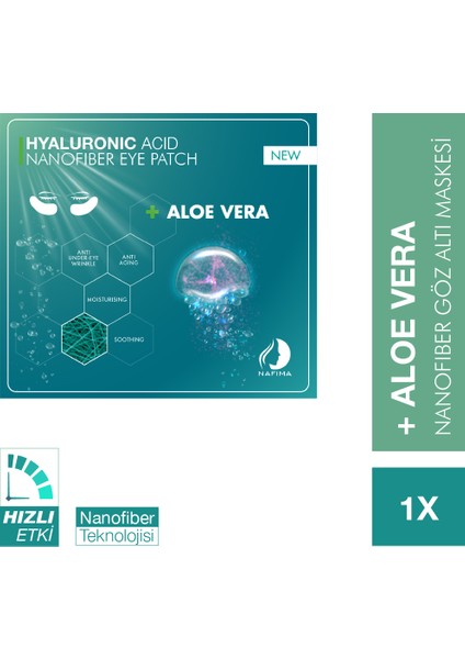 Hyalüronik Asit + Aloe Vera Nanofiber Kuru Gözaltı Maskesi