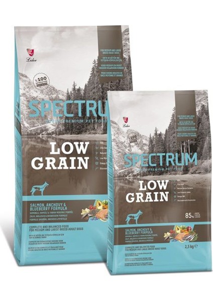 Low Graın Salmon&anchovy Formula For Medıum And Large Breed Adult Dogs 28/14 2,5 kg