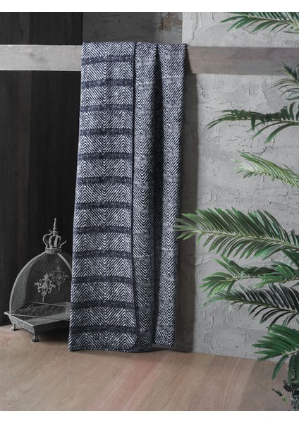 Çift Kişilik Pamuk Battaniye Mantone V2 Mavi