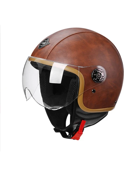 Dodo Harley Retro Kask Kahverengi 56-60 cm (Yurt Dışından)