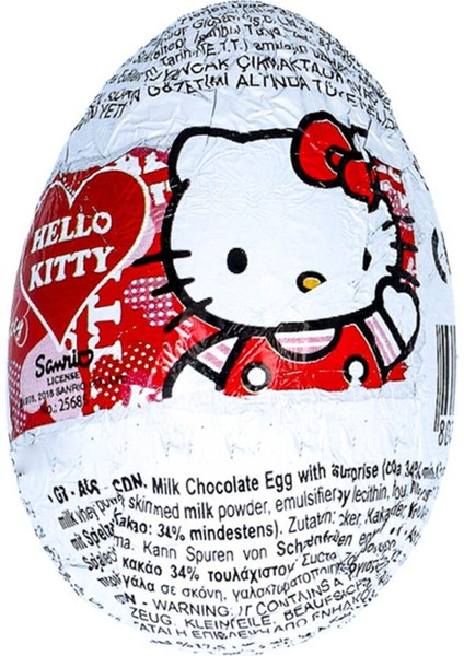 Hello Kitty Lisanslı Sürpriz Yumurta Glutensiz X24