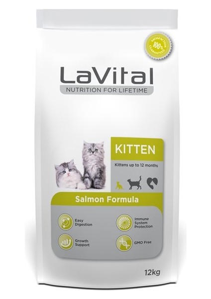 Lavital Kitten Somonlu Yavru Kedi Maması 12 kg