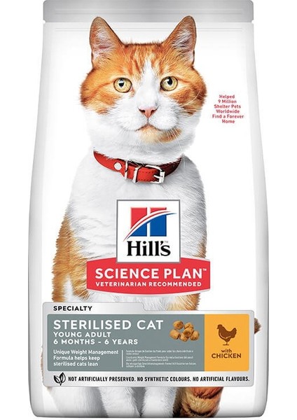 Hills Young Sterilised Tavuklu Kısırlaştırılmış Kedi Maması 1.5 kg