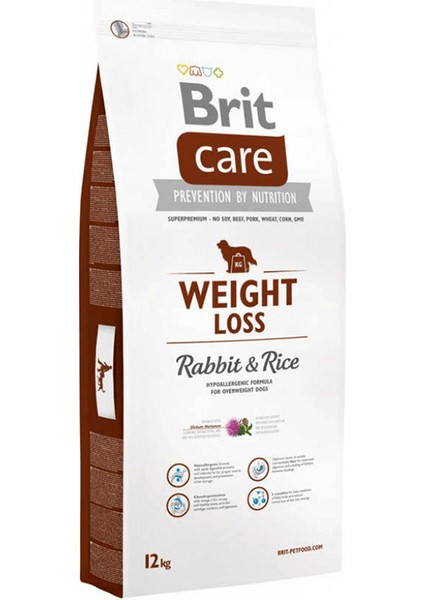 Brit Care Weight Loss Tavşanlı Köpek Maması 12 kg