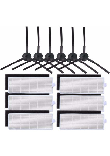 6'lı Hepa Filtre + 6'lı Sünger Filtresi + 6'lı Ilifie A4 A4S A6 Robot Vakumları Için Yan Fırça (Yurt Dışından) modelleri