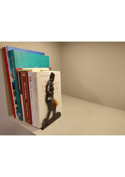 Dekoratif Kitap Tutucu Atatürk Silüet Temalı