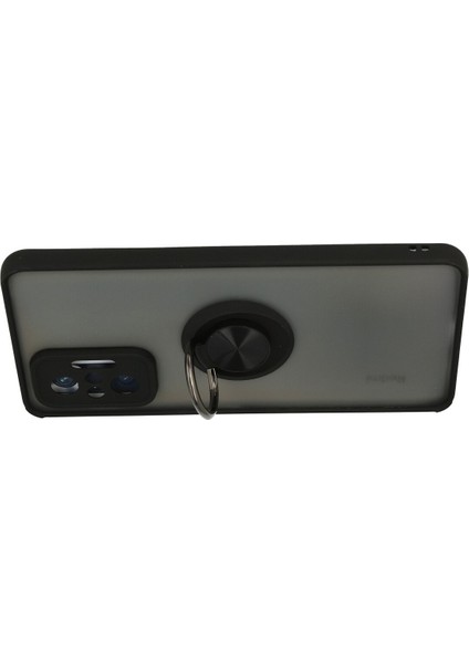 Xiaomi Redmi Note 10 Pro Kılıf Montreal Yüzüklü Silikon Kapak - Siyah 300099