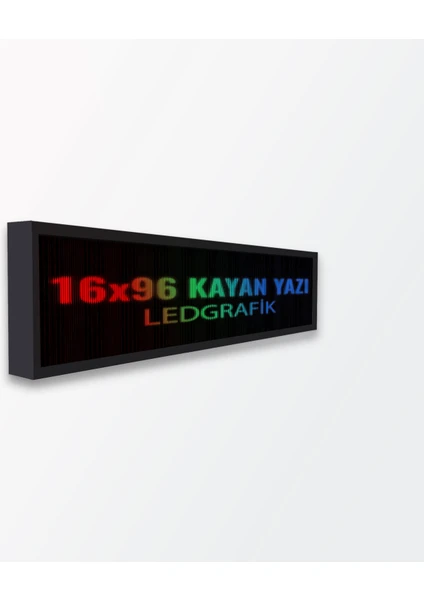 16X96 cm P10 Rgb Kayan Yazı Led Tabela