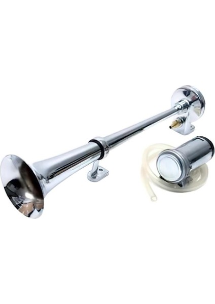 Korna Marin Tek Borulu Motorlu Krom 12V Elektirikli 43 cm