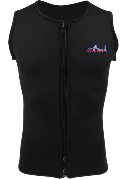 Wetsuit Yelek Erkekler Top 2mm Neopren Ön Fermuar Küba Dalış Urfing S  (Yurt Dışından)