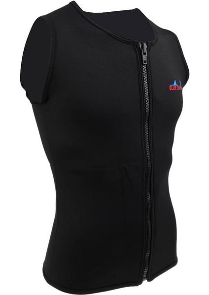 En 2mm Siyah Neopren Wetsuit Yelek Dalış Sörfü Için Ön Fermuar Üst (Yurt Dışından) indirimleri