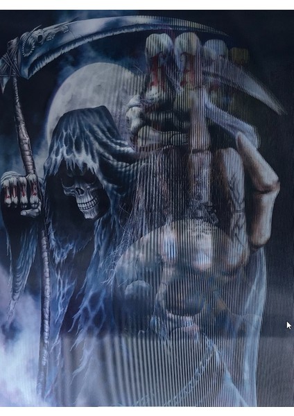 Samur 5d Elmas Boyama 3 Farklı Resim Değişenli Halloween Iskelet Tablosu 30X40 cm modelleri