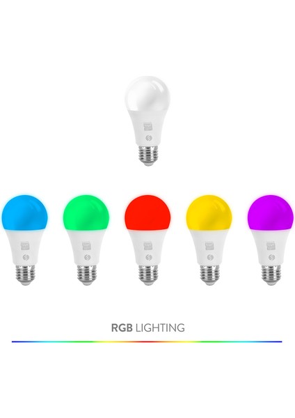 Sl-Rgb9 Akıllı Rgb LED Lamba Ampul 9W 50Hz 800 Lümen Wifi Tuya Destekli fırsatları