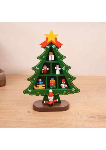 Noel Ağacı Dekor Ekran Sahne Pencere Için 3D Ahşap Maske Xmas Orta Izgara Kırmızı (Yurt Dışından) fiyatları