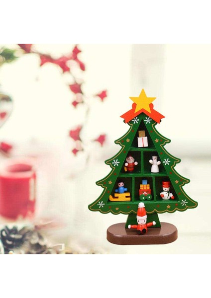 Noel Ağacı Dekor Ekran Sahne Pencere Için 3D Ahşap Maske Xmas Orta Izgara Kırmızı (Yurt Dışından) fırsatları