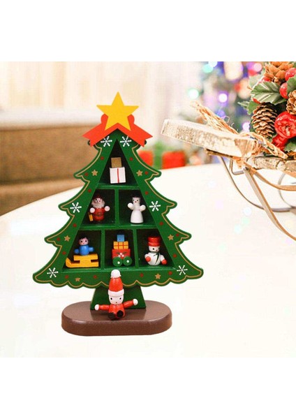 Noel Ağacı Dekor Ekran Sahne Pencere Için 3D Ahşap Maske Xmas Orta Izgara Kırmızı (Yurt Dışından) indirimleri