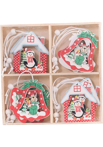 Noel Evi Minyatür Noel Sahne Evi Noel Partisi Çocuklar Için Iki Katmanlar (Yurt Dışından)