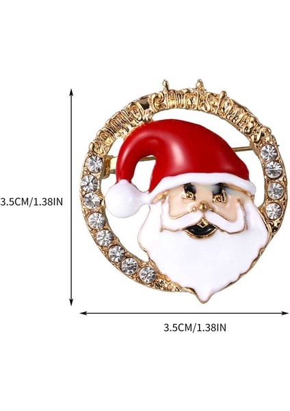 Sevimli Pins Broş Hediye Yaka Pin Moda Noel Rozeti Giyim Mini Kadın 2.8x5 cm (Yurt Dışından)