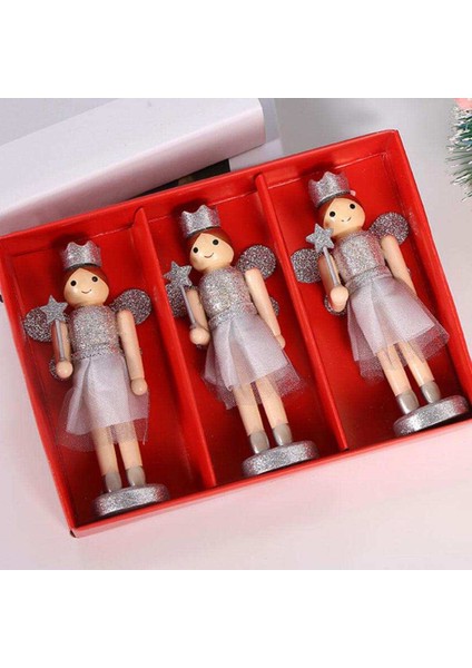 7 Inç Fındıkkıran Melek Kız Süsler El Yapımı Bebek Noel Dekor Kukla Oyuncak Gümüş (Yurt Dışından) fırsatları