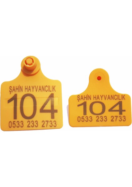 Büyükbaş Hayvan Kulak Küpesi Turuncu 1-50 Arası