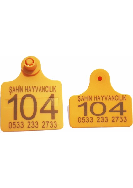 Modern Çiftlik Büyükbaş Hayvan Kulak Küpesi Mavi 1-500 Arası