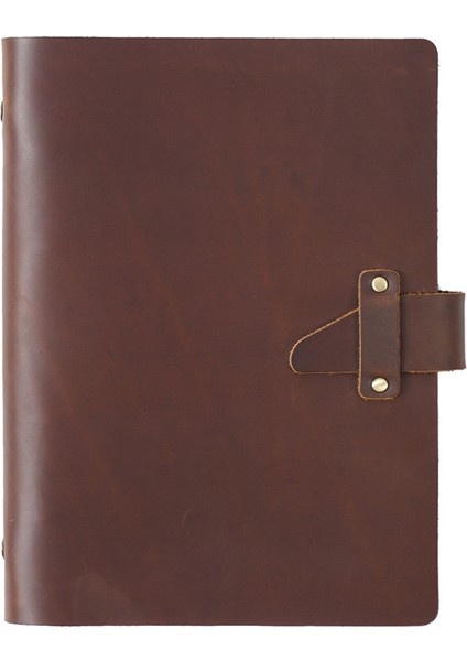 puluz A5 Sığır Derisi Retro Gevşek Yapraklı Defter Kahverengi (Yurt Dışından)
