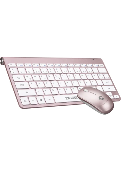 KB-BT72 Elite Rose Gold Ultra Ince Kablosuz Q Klavye + Mouse Set