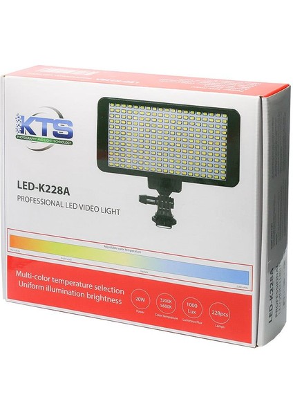 LED-K228A Profesyonel Video LED Işık