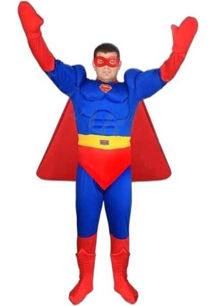 Yetişkin Superman Kostümü Kaslı