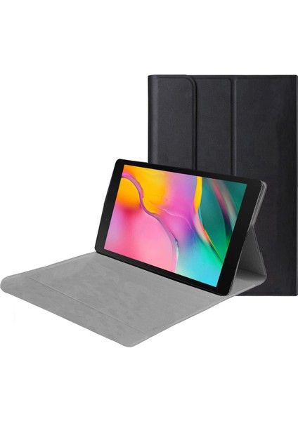 Samsung Galaxy Tab A 8.0 2019 T290 T295 Sleeve Serisi Mıknatıs Kapak Standlı Kılıf - Siyah