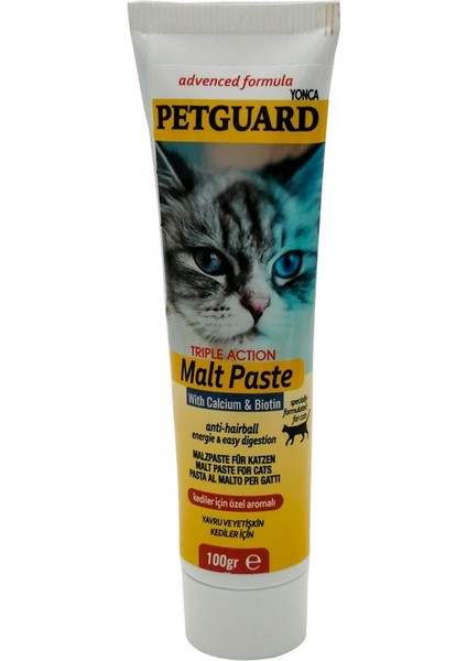 Kedi Kıl Topu Önleyici Pasta 100GR Petguard Malt Paste