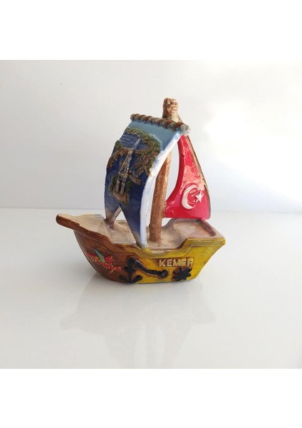 Orta Boy Gemi Biblo Türk Bayraklı Ev Masa Üstü Figür Obje Seramik modelleri