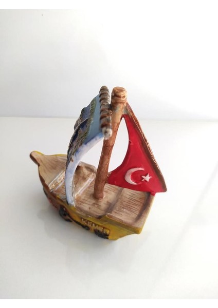 Orta Boy Gemi Biblo Türk Bayraklı Ev Masa Üstü Figür Obje Seramik fırsatları