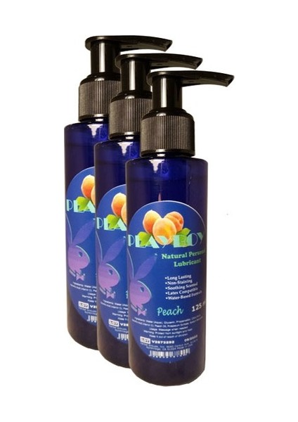 Aromaterapi Peach Flavor Natural Personal Lubricant 125 ml Şeftali Aromalı Jel 3 Adet