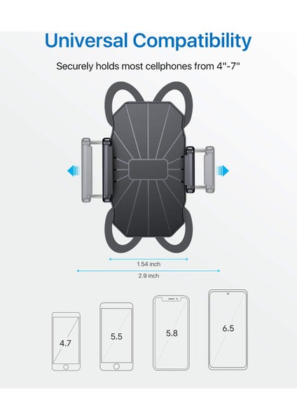 Better Life Bisiklet Telefon Bağlantısı Engebeli Yolda Süper Kararlı] Motosiklet Telefon Bağlantısı Evrensel Gidon Bisiklet Cep Telefonu Tutucu Atv Scooter iPhone Için Fit Samsung Tüm Telefon