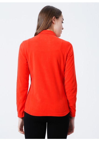 Pace Hz Plr Top Dik Yaka Uzun Kollu Normal Kalıp Düz Kırmızı Kadın Polar Sweatshirt