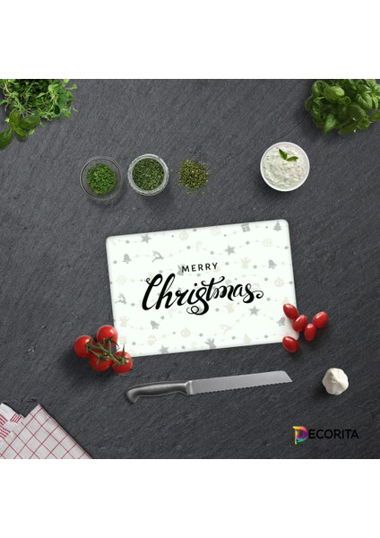 Cam Kesme Tahtası - Cam Kesme Tablası | Yeniyıl Temalı | 20cm x 30cm