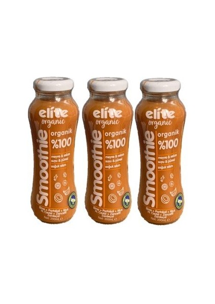 Organik Turuncu Smoothie 200 Ml 3'lü