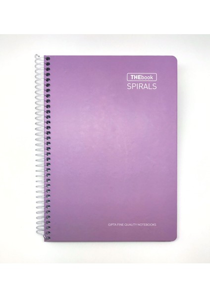 A4 Thebook Spiralli Sert Kapak Çizgili Defter 100 Yaprak Mor