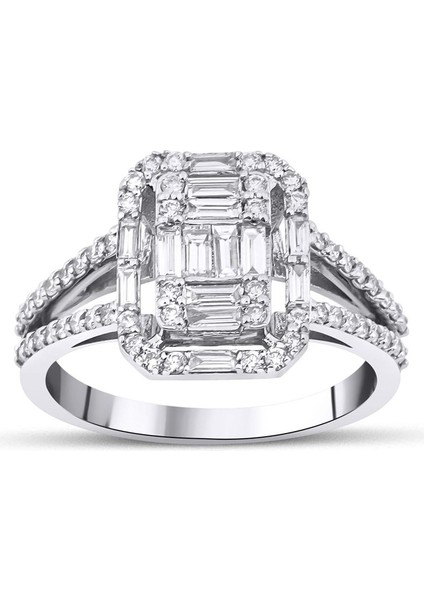 0,80 Karat Baget Yüzük