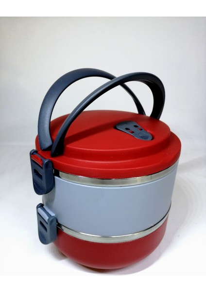 Freshbox 2 Katlı 2 Renkli Sefer Tası Yemek Termosu (Kırmızı Gri) fiyatları