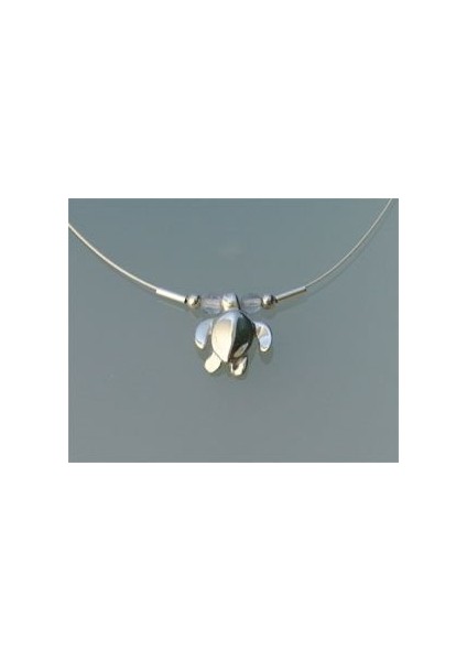 Bıg Blue Takı Kolye Gümüş Kordonlu Yavru Kaplumbağa