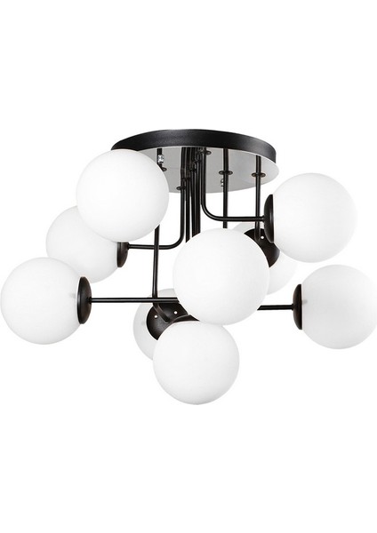 Hazeran 9.lu Siyah Beyaz Glop Camlı Avize fiyatları