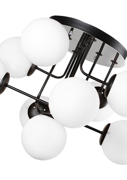 Hazeran 9.lu Siyah Beyaz Glop Camlı Avize fırsatları