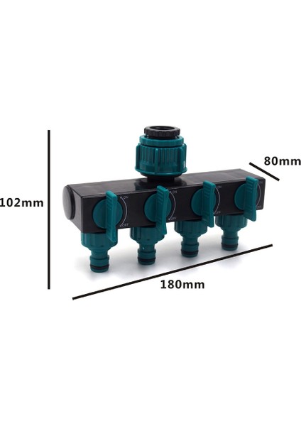 4 Yollu Hortum Splitter Bahçe Için Hortum Splitter (Yurt Dışından)