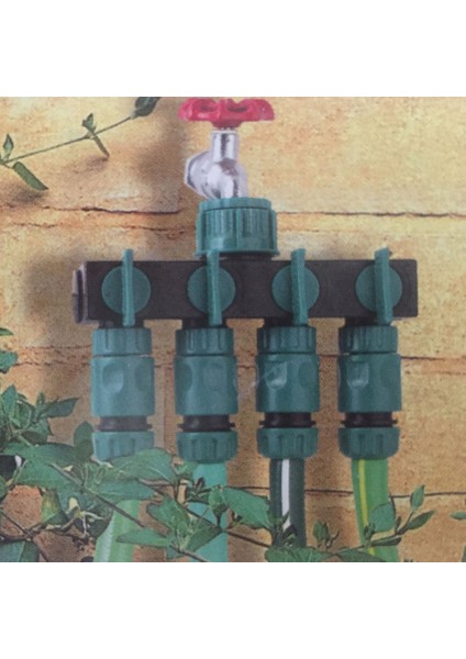 4 Yollu Hortum Splitter Bahçe Için Hortum Splitter (Yurt Dışından)