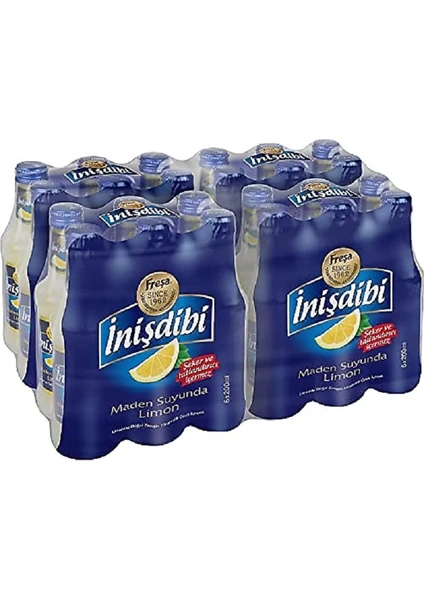 Inişdibi Limonlu Şekersiz Soda 200 ml 24'lü Set