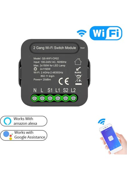 QS-WIFI-CP02 Tuya Wifi Akıllı Anahtar Modülü Akıllı (Yurt Dışından)