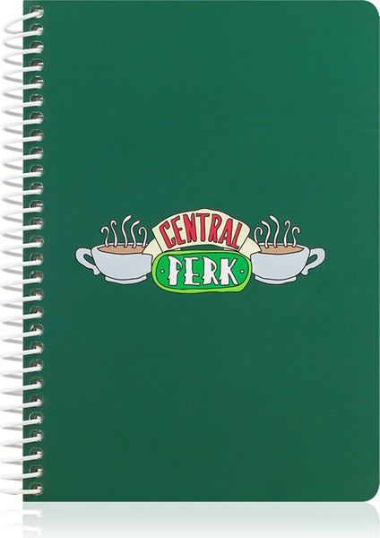 Friends Central Perk Yeşil Butik Defter 96 Yaprak Çizgili